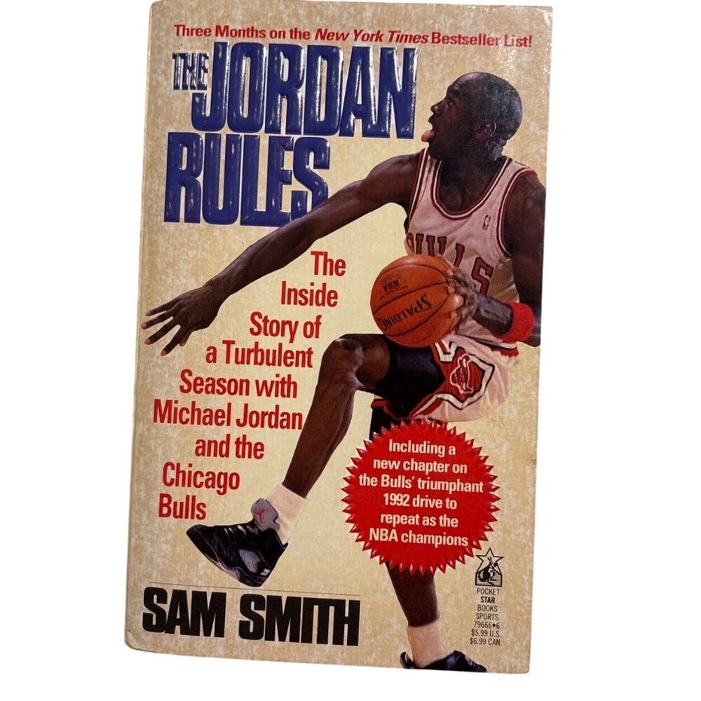 The Jordan Rules By Sam Smith 1992 Paperback Book About Michael Jordan & Chicago